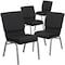 Flash Furniture 18.5"W Stacking Church Chair in Black Fabric, 4PK 4-FD-CH02185-SV-JP02-GG - alternate 1